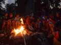 Singen am Lagerfeuer